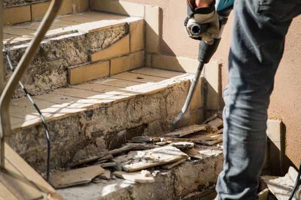 Concrete Stair Demolition in Noblesville