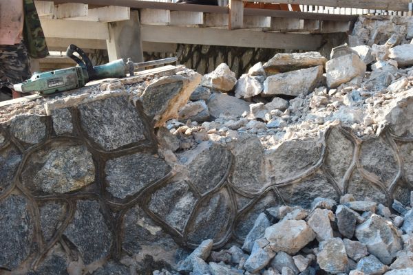 Retaining Wall Demolition in Noblesville
