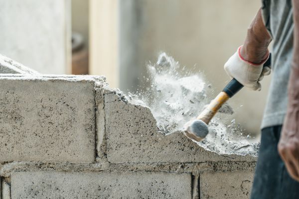 Block Wall Demolition in Noblesville